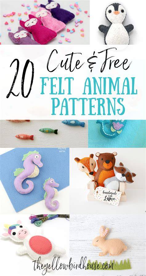 Free Felt Animal Templates