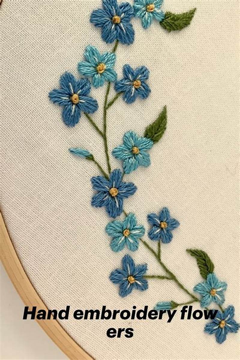 Free Forget Me Not Embroidery Pattern