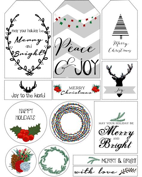 Free Gift Tags Printable Christmas