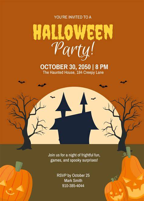 Free Halloween Party Invitation Template