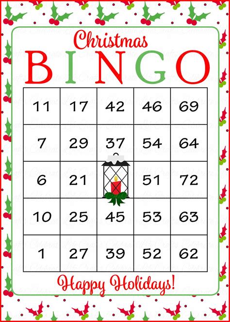 Free Holiday Bingo Cards Printable