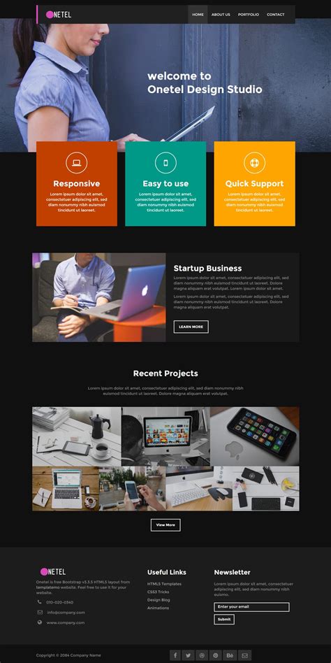 Free Html Portfolio Website Templates