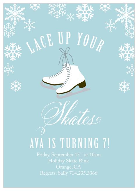 Free Ice Skating Invitation Template