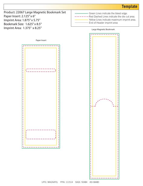 Free Magnetic Bookmark Template