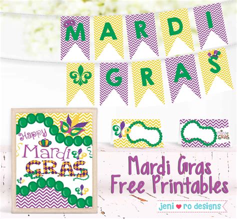 Free Mardi Gras Printables