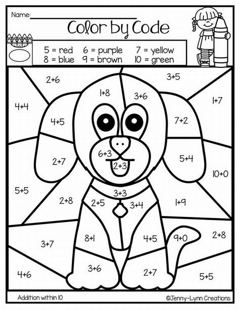 Free Math Coloring Sheets For First Grade
