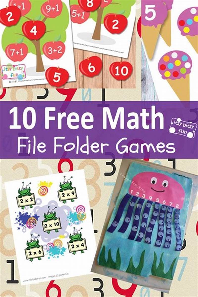 Free Math File Folder Games Printables