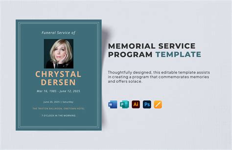 Free Memorial Service Program Template Microsoft Word