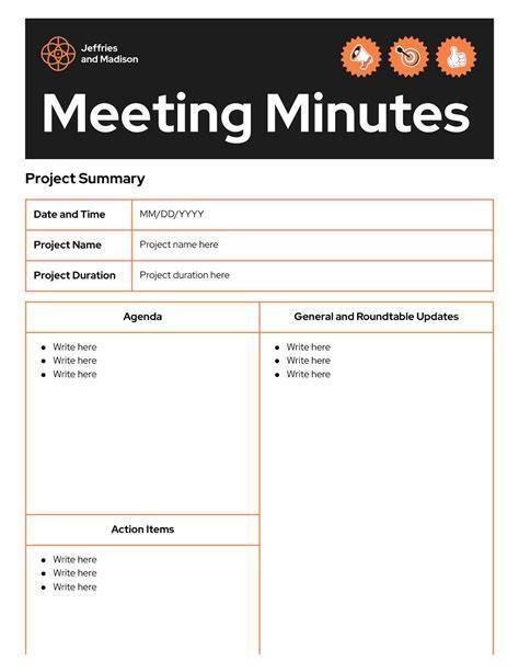 Free Minutes Template