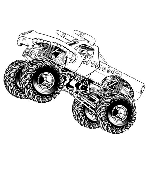 Free Monster Truck Printable Coloring Pages