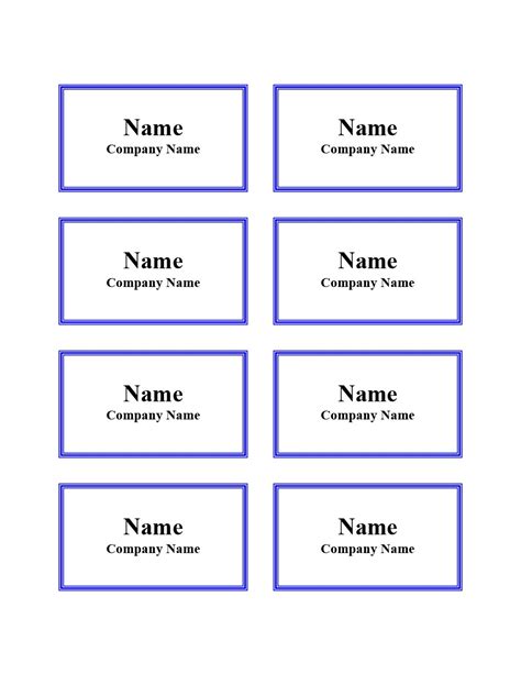 Free Name Tags Template