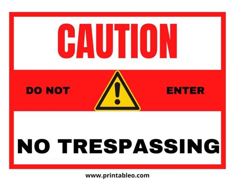 Free No Trespassing Signs Printable