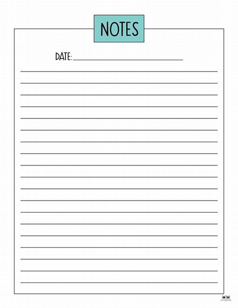 Free Note Paper Printable
