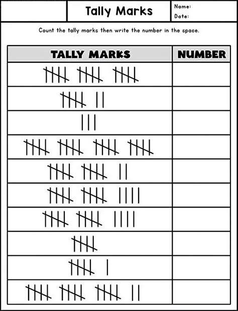 Free Numbers 1-100 Number Word Tally Marks Printables