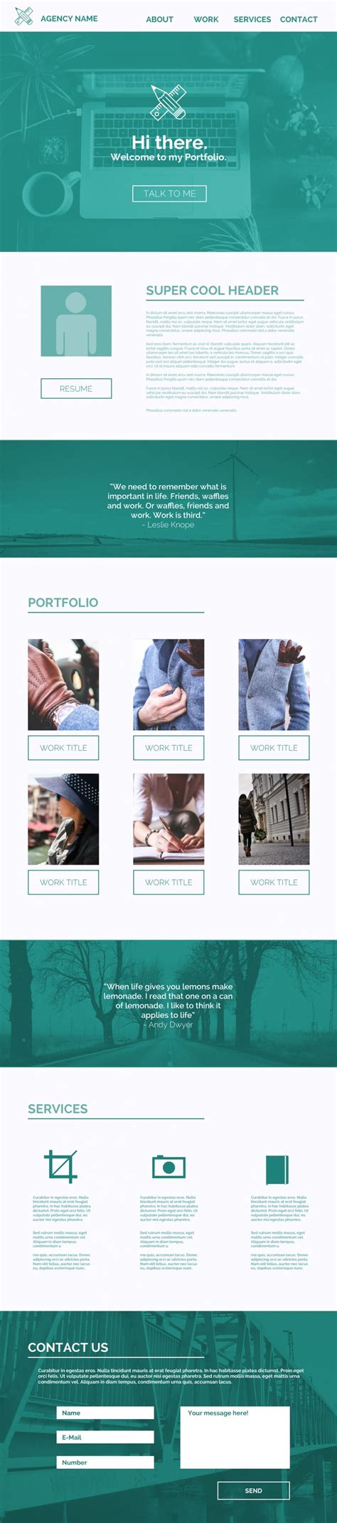 Free One Page Website Template