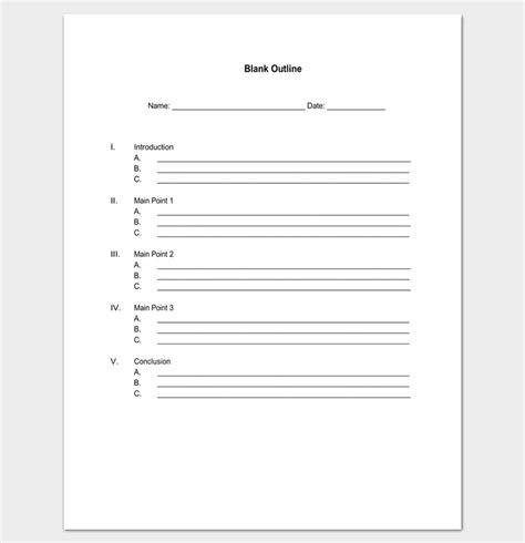 Free Outline Template