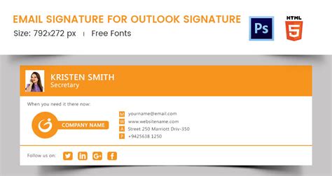 Free Outlook Signature Templates