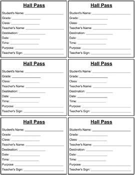 Free Pass Template