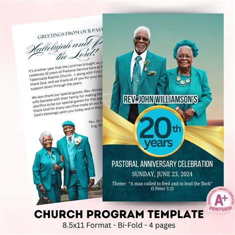 Free Pastor Anniversary Program Template