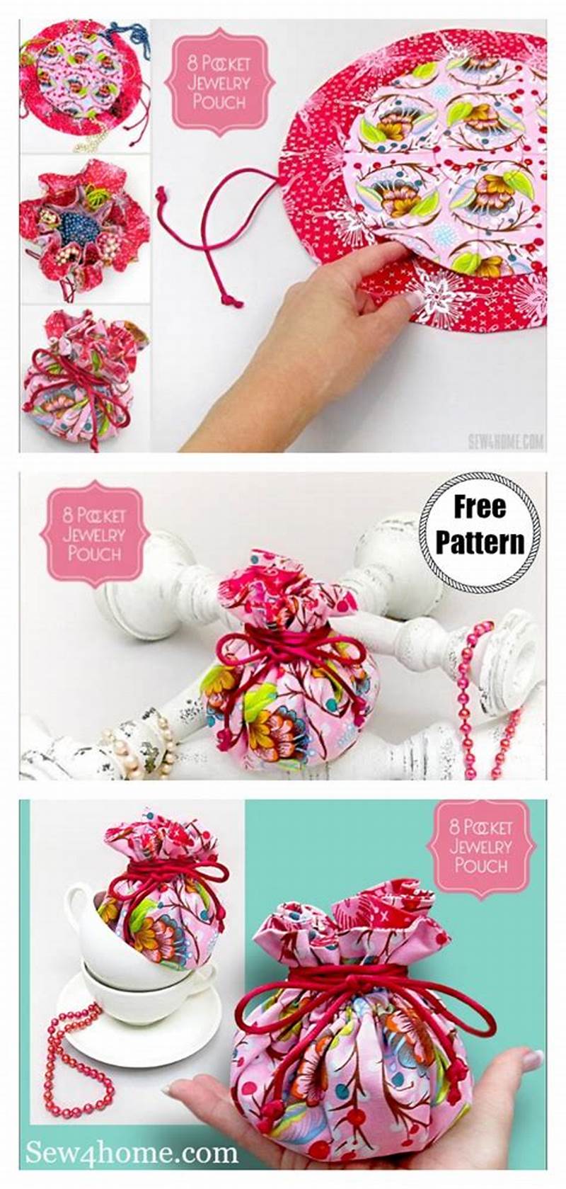 Free Pattern For Drawstring Jewelry Pouch
