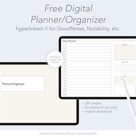Free Planner Templates For Goodnotes