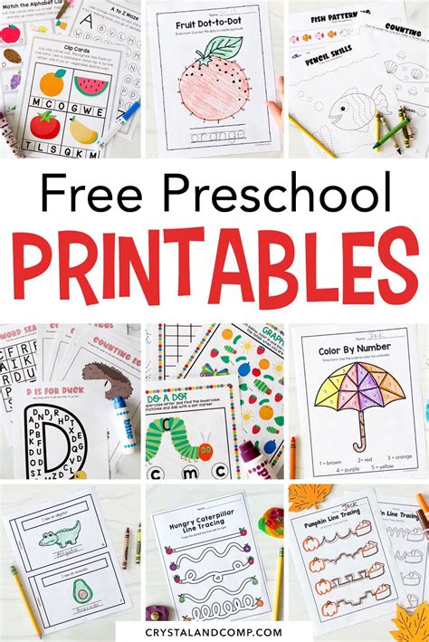Free Preschool Learning Printables