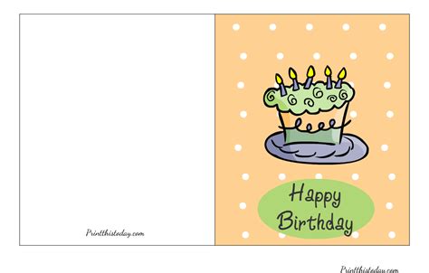 Free Print Birthday Cards Templates