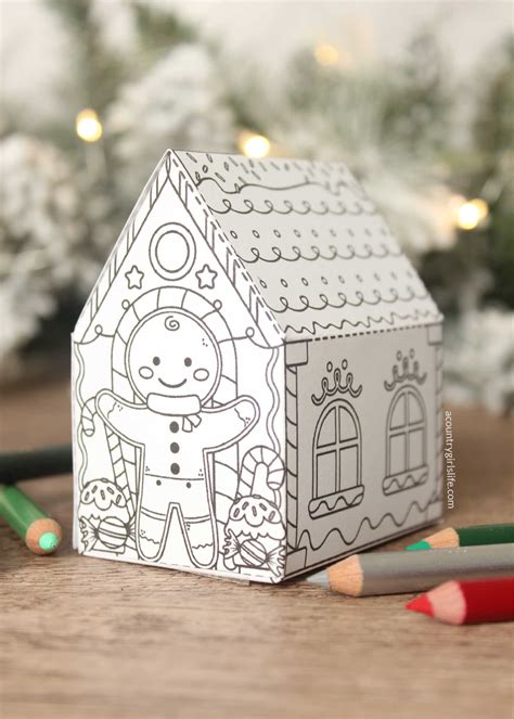 Free Printable 3d Gingerbread House Template