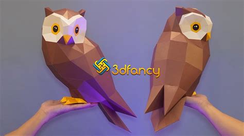 Free Printable 3d Owl Template