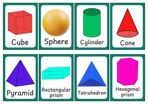 Free Printable 3d Shapes Flashcards