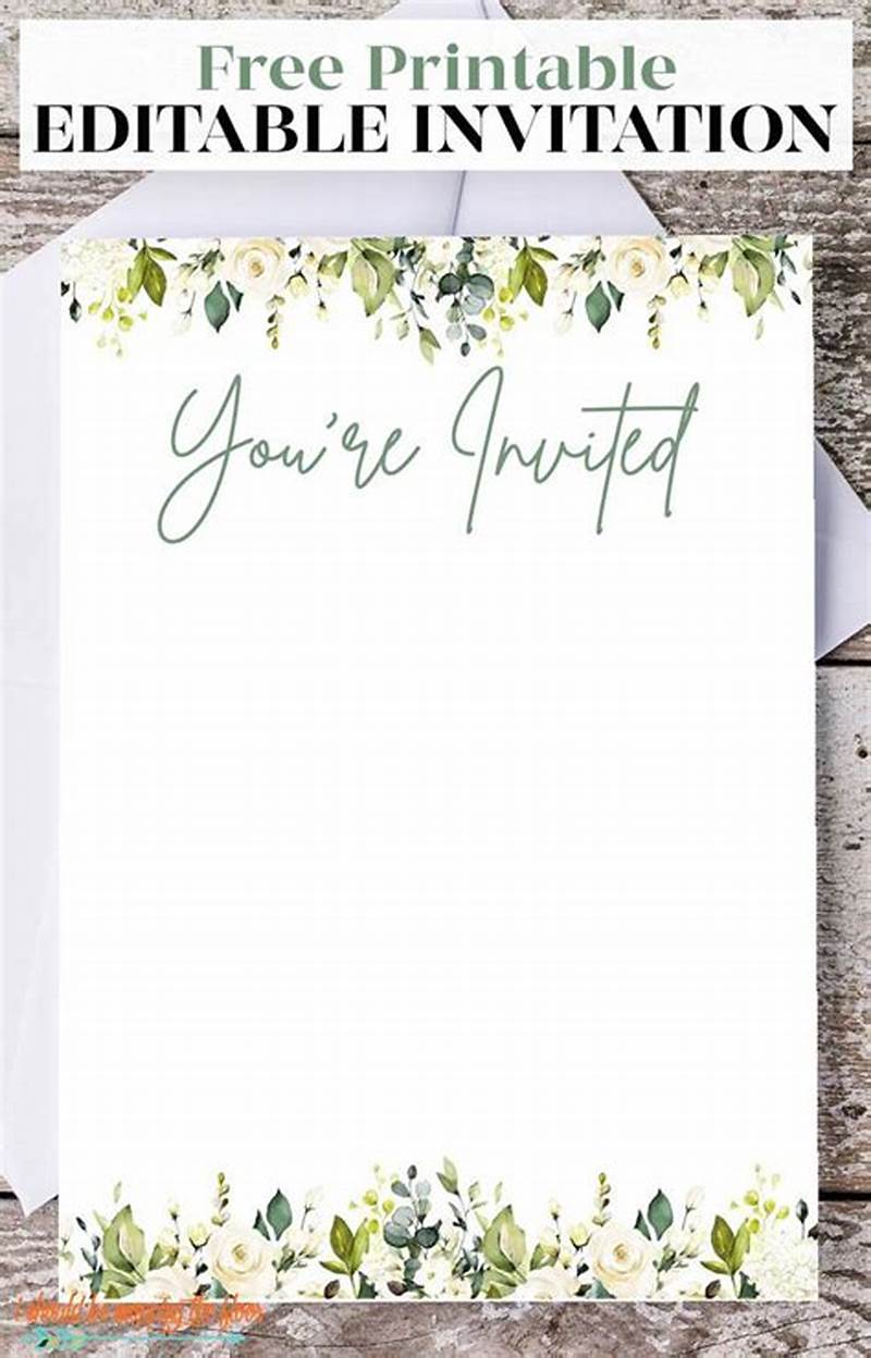 Free Printable And Editable Invitations