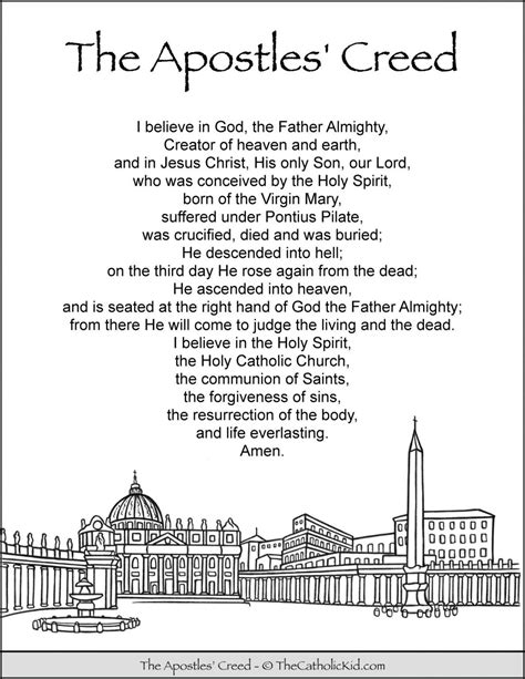Free Printable Apostles Creed Worksheet