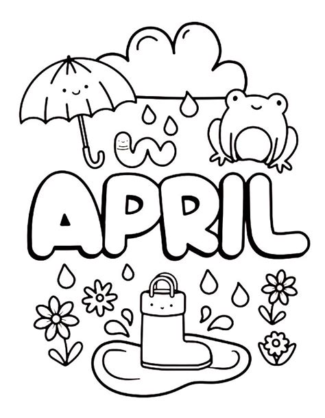 Free Printable April Coloring Pages