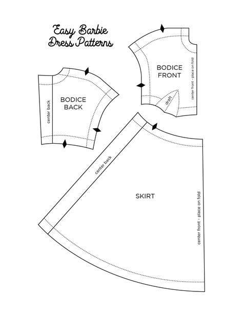 Free Printable Barbie Dress Patterns