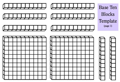 Free Printable Base 10 Blocks