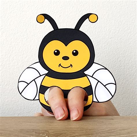 Free Printable Bee Finger Puppet Template