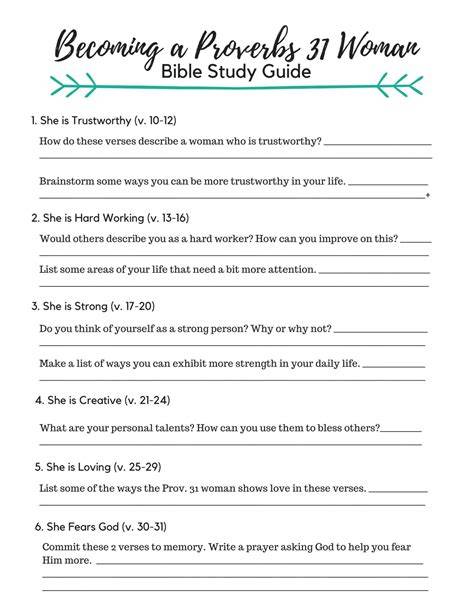 Free Printable Bible Study For Adults On Proverbs