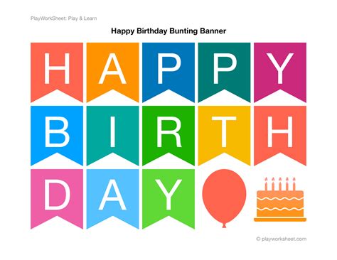 Free Printable Birthday Banner Template