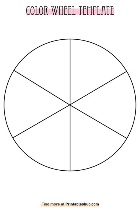Free Printable Blank Color Wheel Template
