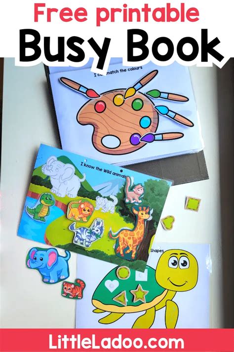 Free Printable Busy Book For 3 Year Old