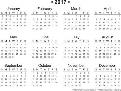 Free Printable Calendar 2017 I Can Write On