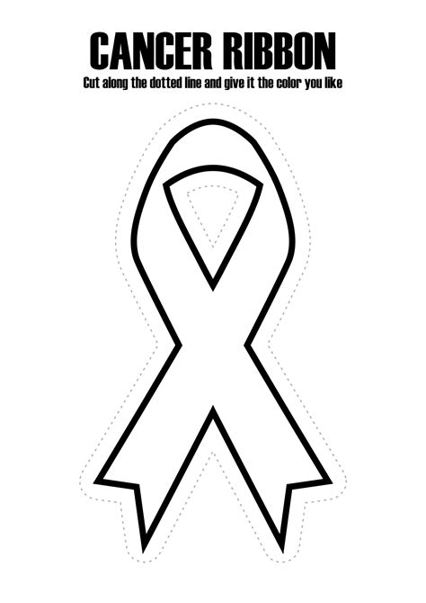 Free Printable Cancer Ribbon Template