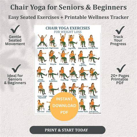 Free Printable Chair Yoga Exercises For Weight Loss