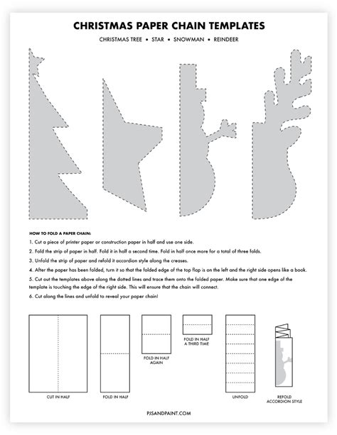 Free Printable Christmas Christmas Paper Chain Template