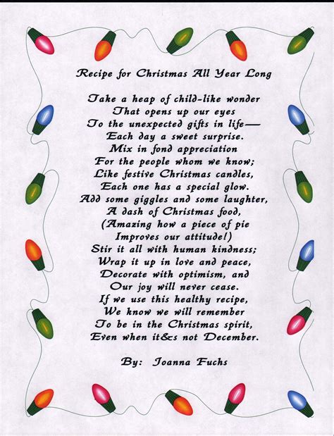 Free Printable Christmas Poems
