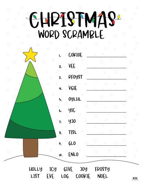 Free Printable Christmas Word Games