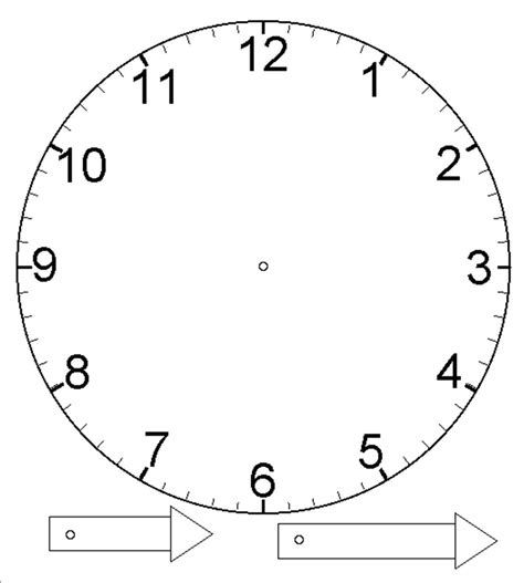 Free Printable Clock Hands Template