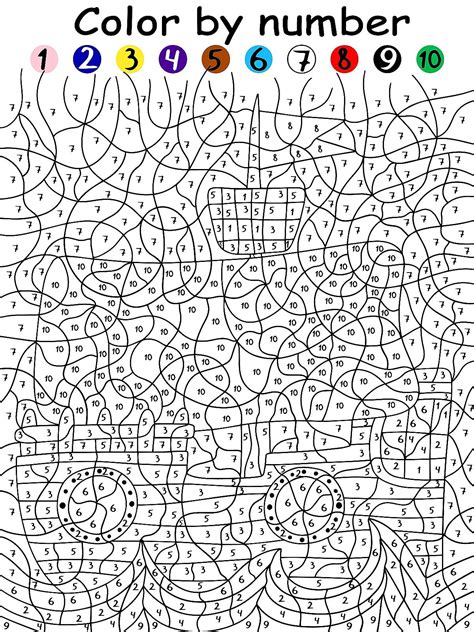 Free Printable Coloring By Number Pages