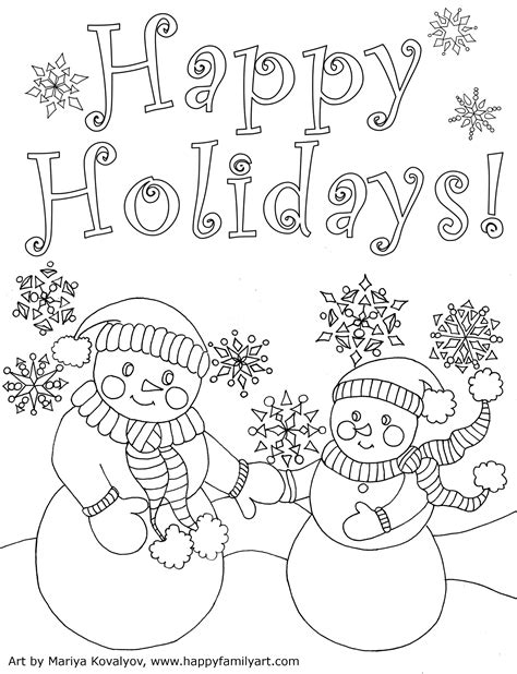 Free Printable Coloring Christmas Pages