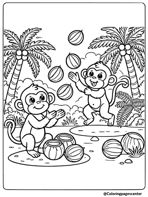 Free Printable Coloring Pages Of Monkeys